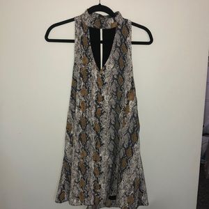 snakeskin dress with cutout